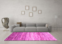 Machine Washable Abstract Pink Contemporary Rug, wshcon2062pnk