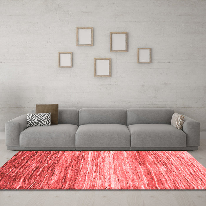 Contemporary Red Washable Rugs