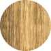 Round Abstract Brown Contemporary Rug, con2062brn