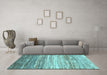 Machine Washable Abstract Light Blue Contemporary Rug in a Living Room, wshcon2062lblu