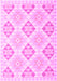 Machine Washable Southwestern Pink Country Rug, wshcon2063pnk