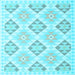 Square Southwestern Light Blue Country Rug, con2063lblu