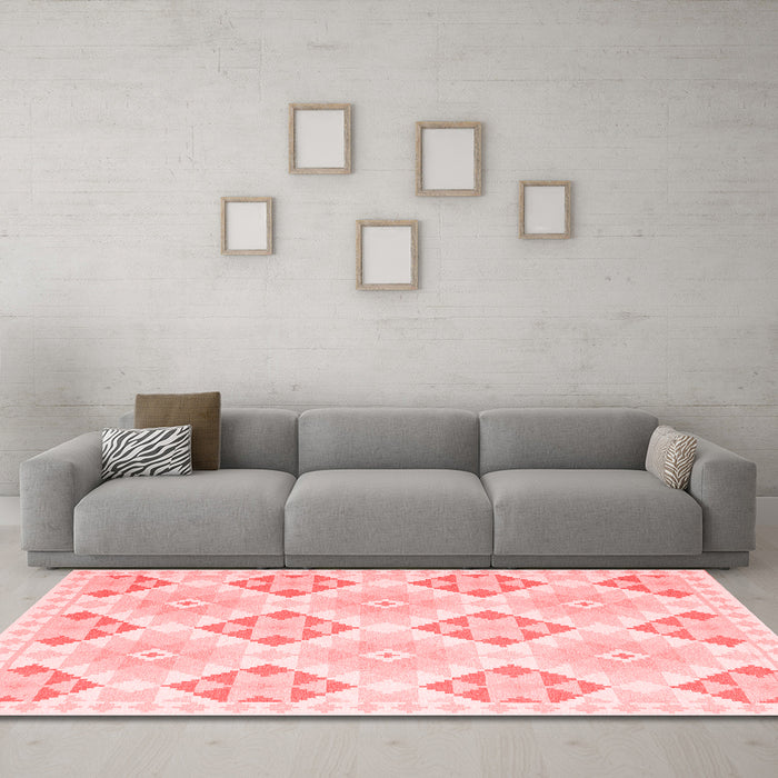 Country Red Washable Rugs