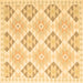 Square Southwestern Brown Country Rug, con2063brn