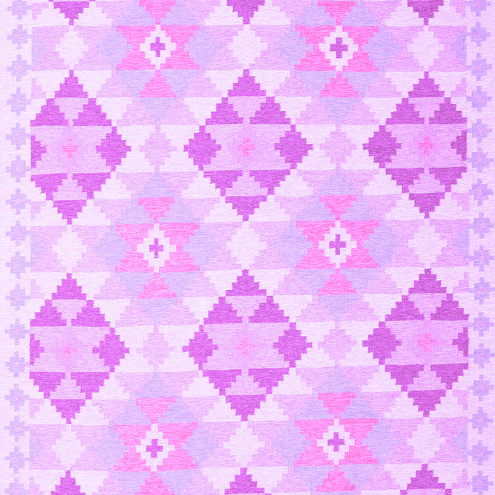 Machine Washable Southwestern Purple Country Area Rugs, wshcon2063pur