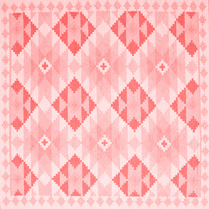 Machine Washable Southwestern Red Country Rug, wshcon2063red