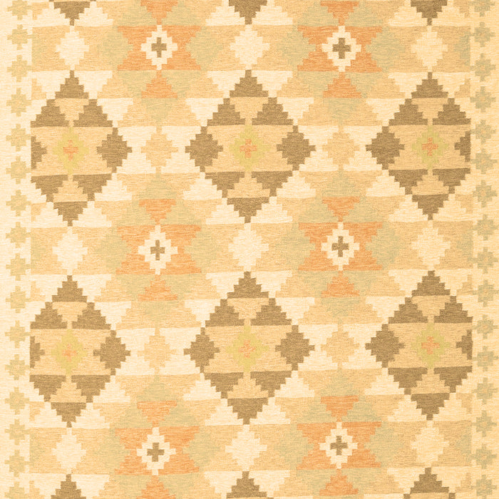 Machine Washable Southwestern Brown Country Rug, wshcon2063brn