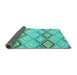 Sideview of Southwestern Turquoise Country Rug, con2064turq