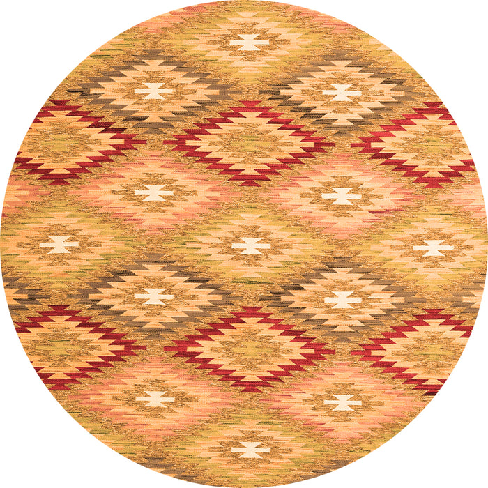 Square Southwestern Orange Country Rug, con2064org