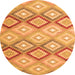 Square Southwestern Orange Country Rug, con2064org