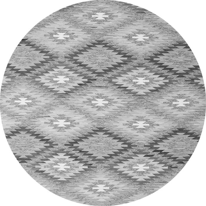 Square Southwestern Gray Country Rug, con2064gry