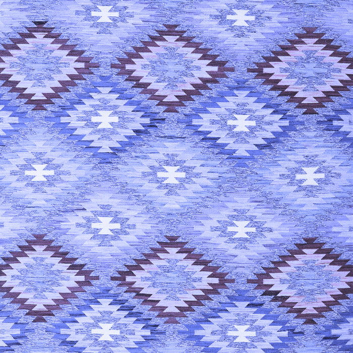 Machine Washable Southwestern Blue Country Rug, wshcon2064blu