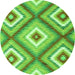 Square Southwestern Green Country Rug, con2065grn