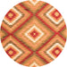 Square Southwestern Orange Country Rug, con2065org