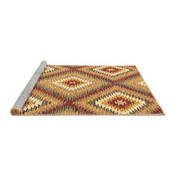 Sideview of Machine Washable Southwestern Brown Country Rug, wshcon2065brn