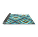 Sideview of Southwestern Light Blue Country Rug, con2065lblu