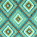 Square Southwestern Turquoise Country Rug, con2065turq