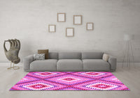 Machine Washable Southwestern Pink Country Rug, wshcon2065pnk