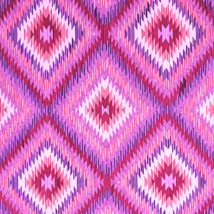 Square Machine Washable Southwestern Pink Country Rug, wshcon2065pnk