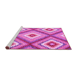 Sideview of Machine Washable Southwestern Pink Country Rug, wshcon2065pnk