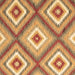 Square Southwestern Brown Country Rug, con2065brn