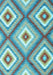 Southwestern Light Blue Country Rug, con2065lblu