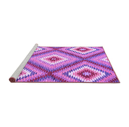 Sideview of Machine Washable Southwestern Purple Country Area Rugs, wshcon2065pur