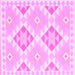 Square Southwestern Pink Country Rug, con2066pnk