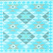 Square Southwestern Light Blue Country Rug, con2066lblu