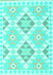 Southwestern Turquoise Country Rug, con2066turq