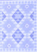 Southwestern Blue Country Rug, con2066blu