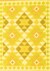 Southwestern Yellow Country Rug, con2066yw