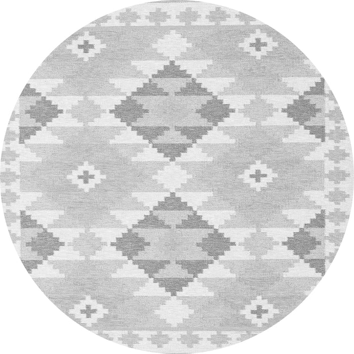 Square Southwestern Gray Country Rug, con2066gry