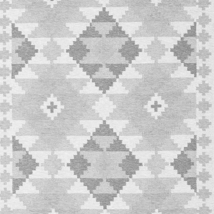 Serging Thickness of Machine Washable Southwestern Gray Country Rug, wshcon2066gry