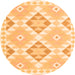 Square Southwestern Orange Country Rug, con2066org