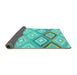 Sideview of Southwestern Turquoise Country Rug, con2067turq