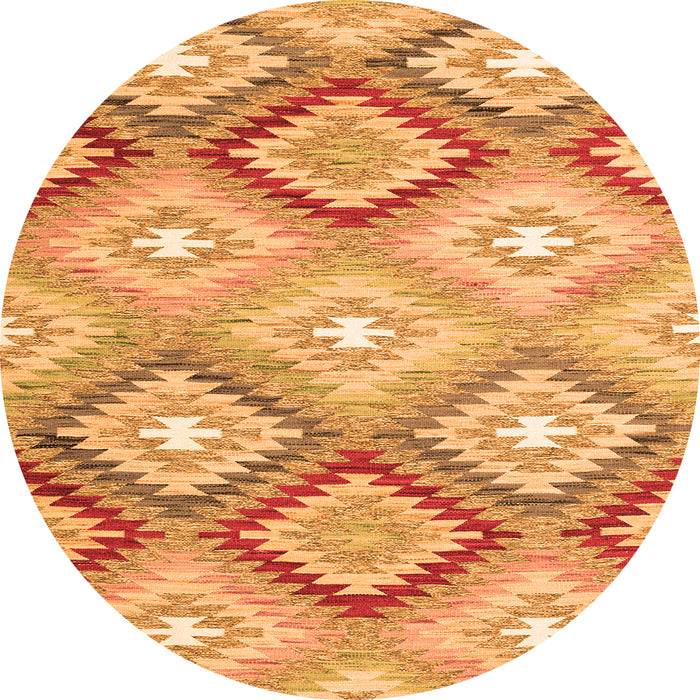 Square Southwestern Orange Country Rug, con2067org