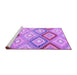 Sideview of Machine Washable Southwestern Purple Country Area Rugs, wshcon2067pur