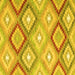 Square Southwestern Yellow Country Rug, con2067yw