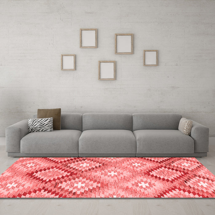 Country Red Washable Rugs