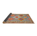 Thickness of Contemporary Chestnut Red Southwestern Rug, con2068