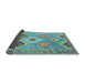 Sideview of Southwestern Light Blue Country Rug, con2068lblu