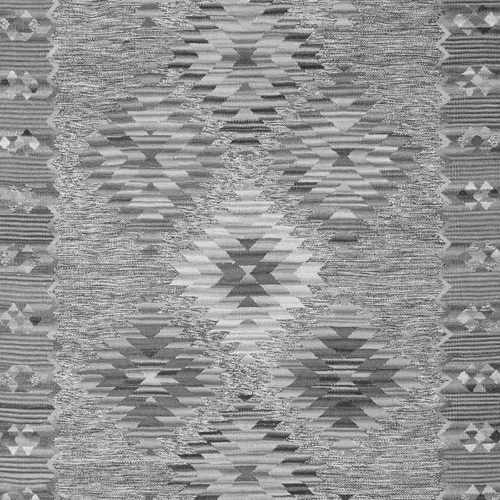 Serging Thickness of Machine Washable Southwestern Gray Country Rug, wshcon2068gry