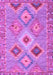 Machine Washable Southwestern Purple Country Area Rugs, wshcon2068pur