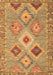 Machine Washable Southwestern Brown Country Rug, wshcon2068brn