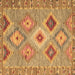 Square Southwestern Brown Country Rug, con2068brn