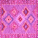 Square Southwestern Pink Country Rug, con2068pnk