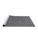 Serging Thickness of Machine Washable Contemporary Dark Gray Rug, wshcon2069