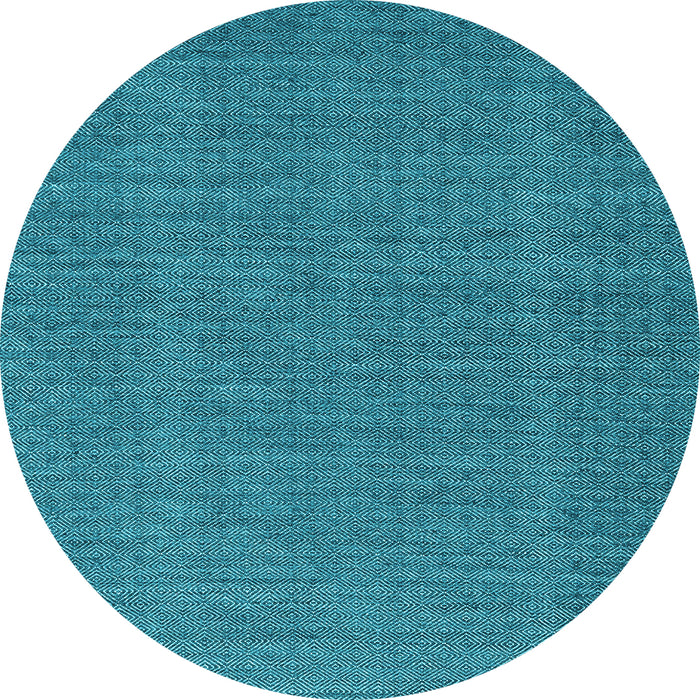 Round Abstract Light Blue Contemporary Rug, con2069lblu