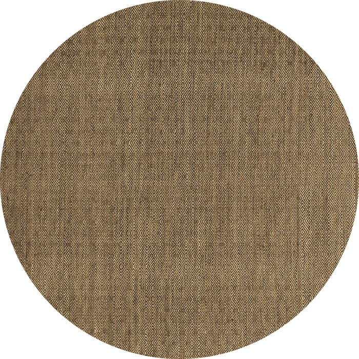 Round Abstract Brown Contemporary Rug, con2069brn